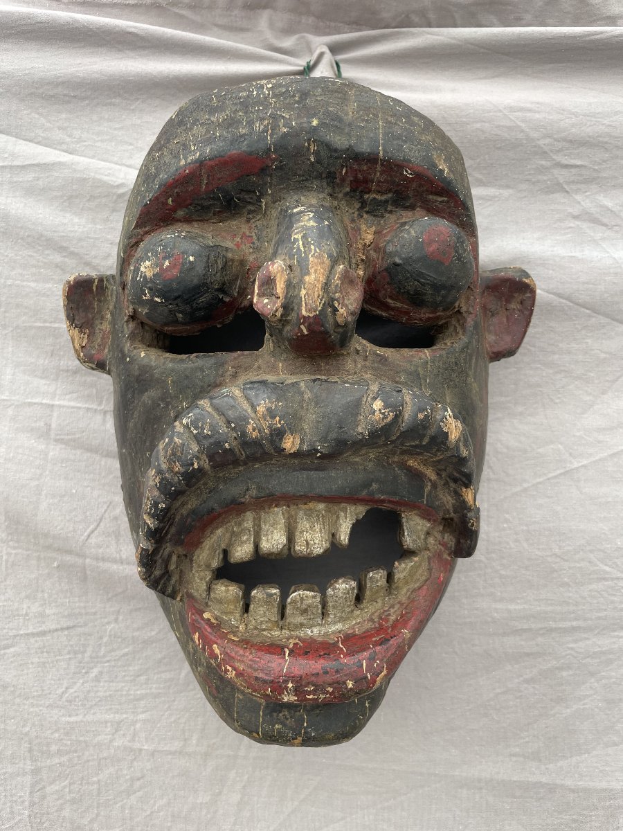 Carved Wooden Shaman Mask  Nepal, 19th Century  19th-century Shaman -photo-3