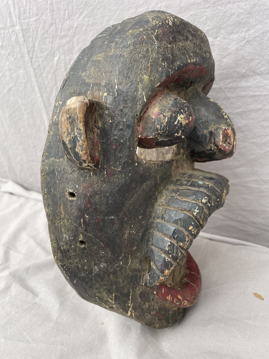 Carved Wooden Shaman Mask  Nepal, 19th Century  19th-century Shaman -photo-1