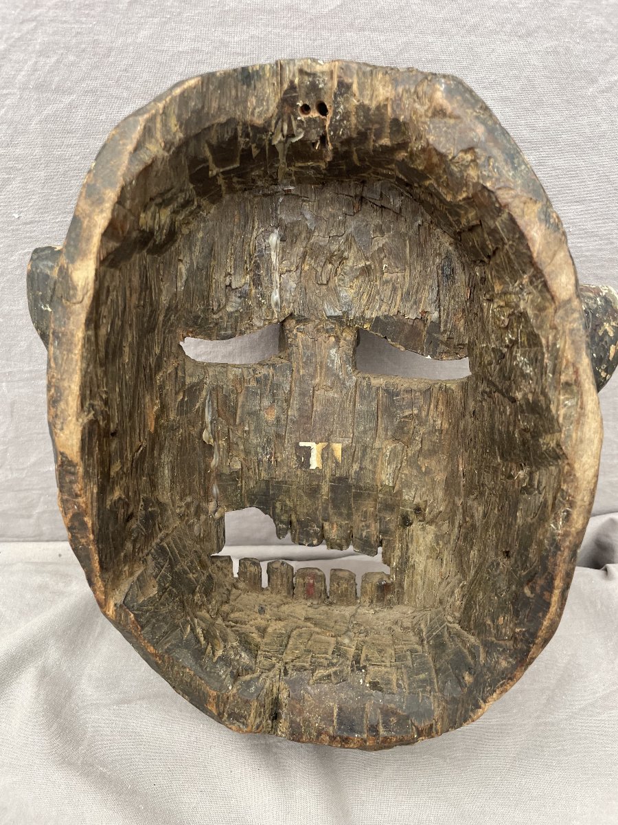 Carved Wooden Shaman Mask  Nepal, 19th Century  19th-century Shaman -photo-2