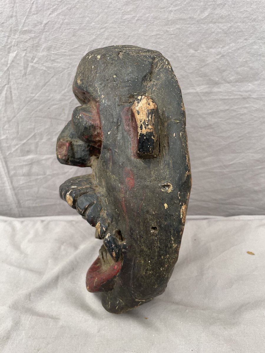Carved Wooden Shaman Mask  Nepal, 19th Century  19th-century Shaman -photo-4