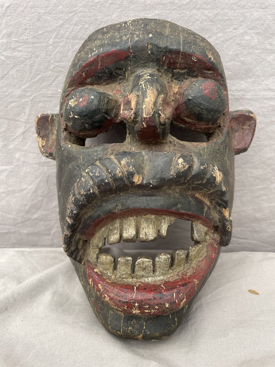 Carved Wooden Shaman Mask  Nepal, 19th Century  19th-century Shaman 