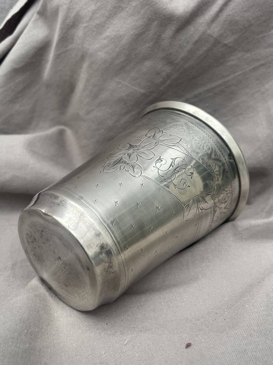Joseph Crossard, Master Silversmith (active In Paris From 1900 To 1920), Solid Silver Minerva Goblet, 79.7 G-photo-2