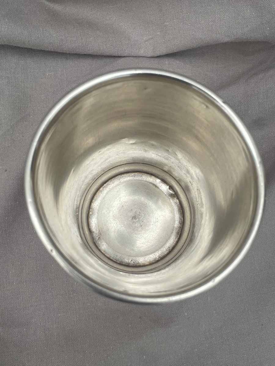 Joseph Crossard, Master Silversmith (active In Paris From 1900 To 1920), Solid Silver Minerva Goblet, 79.7 G-photo-4