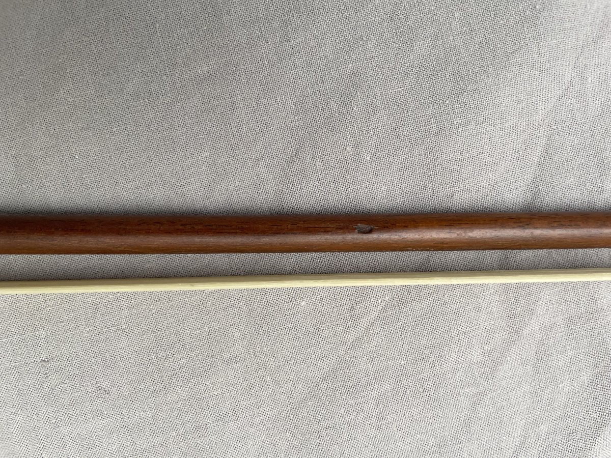 Archet de violon par Louis Piernot signé Léon Bernardel baguette bois de pernambouc 73cm 60,4gr-photo-5