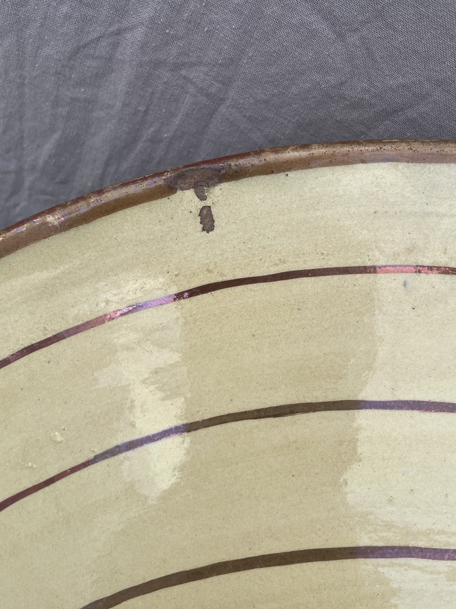 Plat hispano-mauresque à la harpie Espagne, Faïence Manises  Valence, fin XIXème siècle 46 cm -photo-3