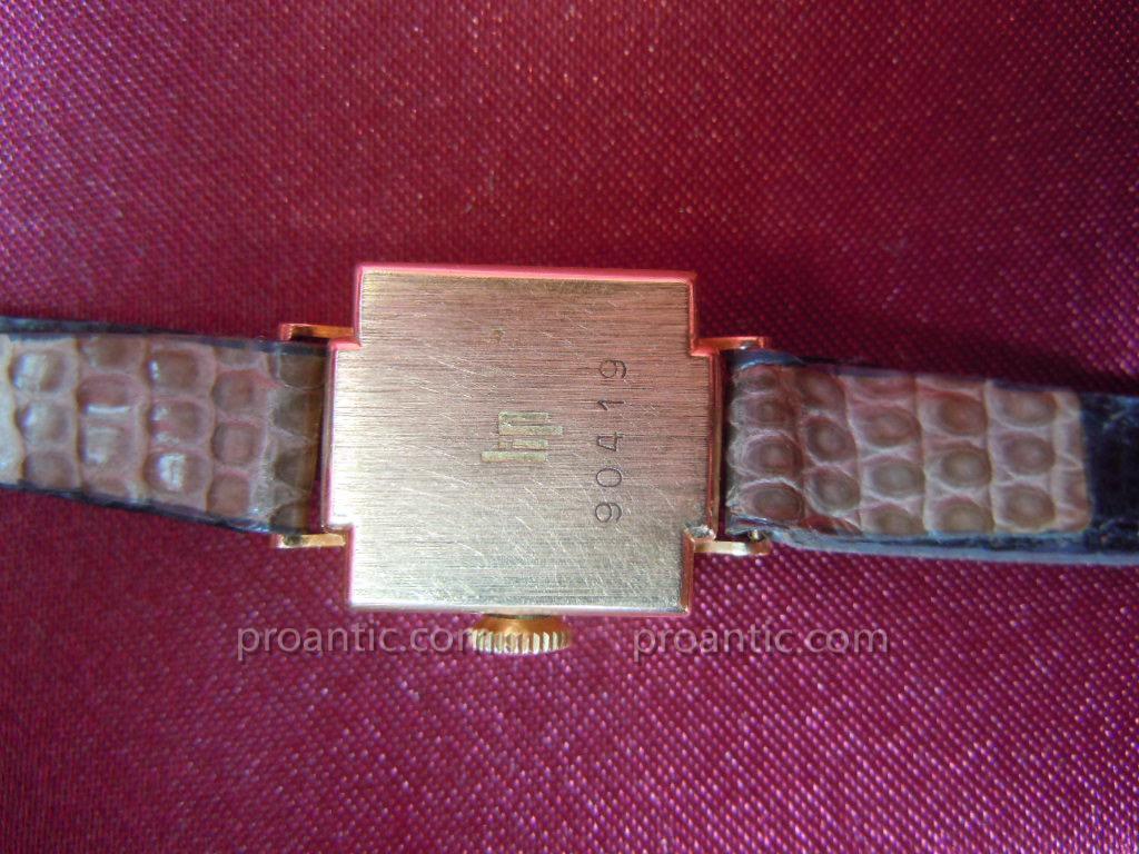 Watch Lip Gold 18k 750 Dame Mechanical Case Carré N ° 90419-photo-3