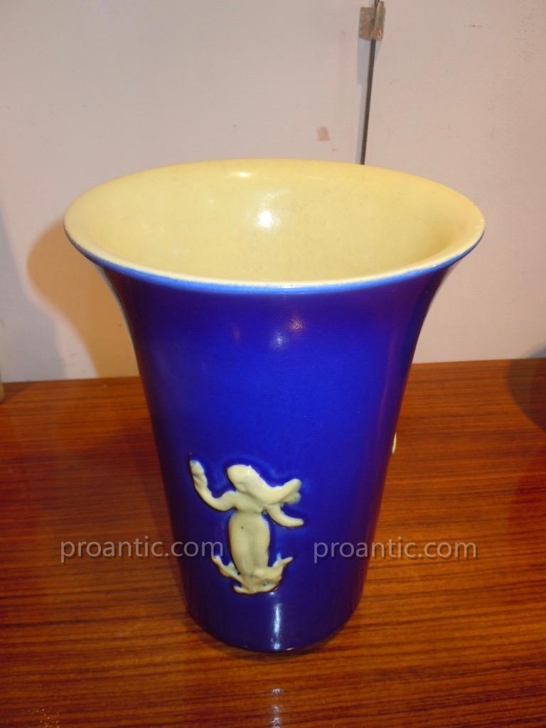 Ceramic Vase Signed Circa 1930 1940 In The Taste Of Arbus And Androusov 25cm