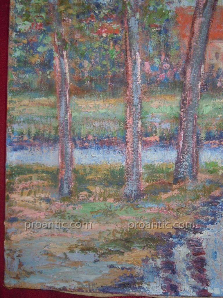 Cowez Bernard Early 20th Oil Post Impressionist Morning Of Spring 10f-photo-2
