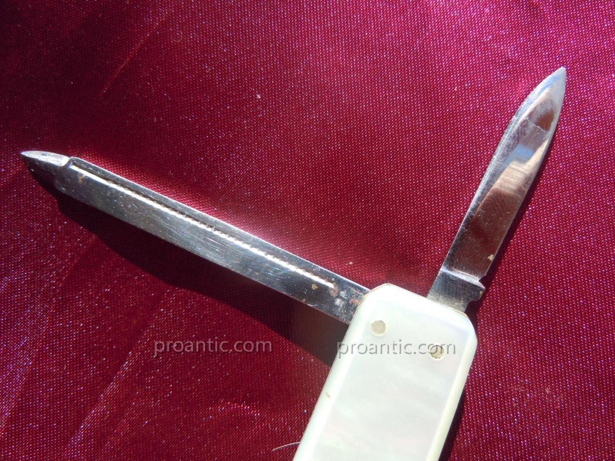 Prince Bordeaux Nacre House Knife Circa 1900-photo-2