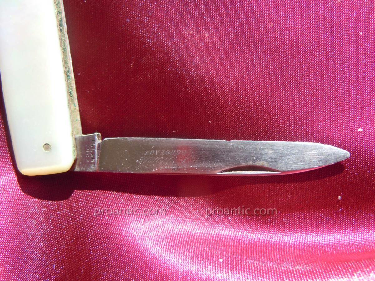 Prince Bordeaux Nacre House Knife Circa 1900-photo-3