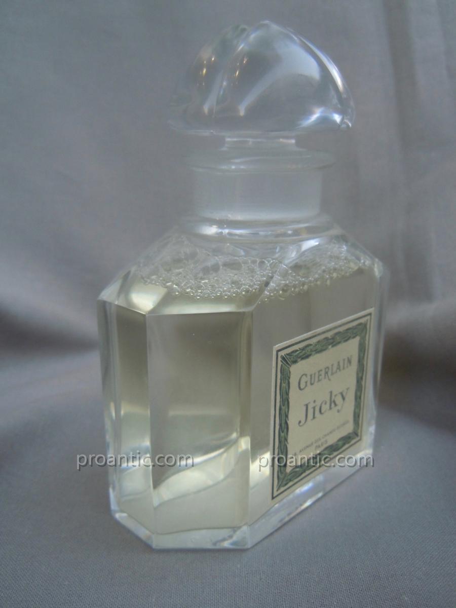 Jicky 1889 Guerlain Flacon Quadrilobé Cristal Baccarat 11,3cm-photo-3