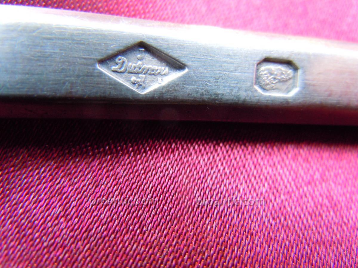 Uniplat Ragout Spoon Sterling Silver 19th Restoration 1819 1838 Old Man Nineteenth Dutrevis-photo-2