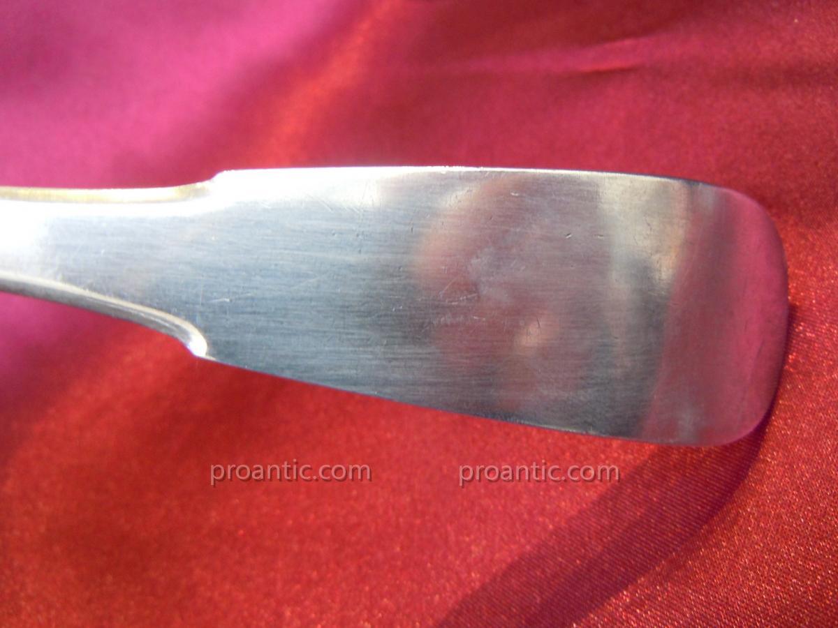 Uniplat Ragout Spoon Sterling Silver 19th Restoration 1819 1838 Old Man Nineteenth Dutrevis-photo-5