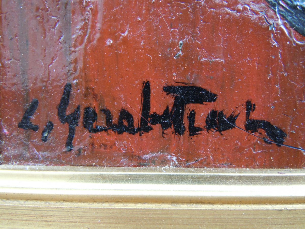 Crikor Garabetian (1908-1993) Nature Morte Vanit&eacute; Cr&acirc;ne Animal 55x63 Cm Huile Sur Toile Sign&eacute;e peintre Arm&eacute;nien Arm&eacute;nie -photo-4