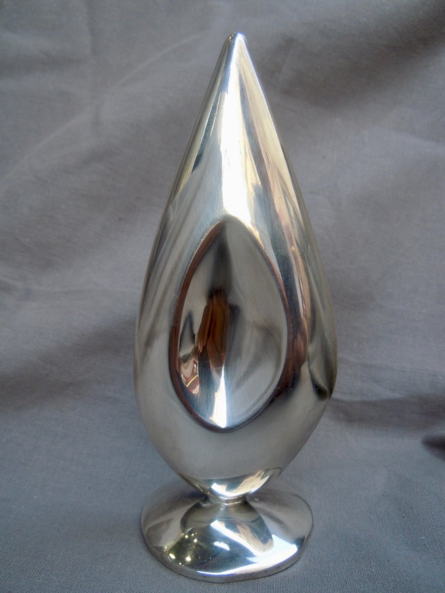 Trophy Sculpture Flame Sterling Silver Minerve Signed Léon Maeght