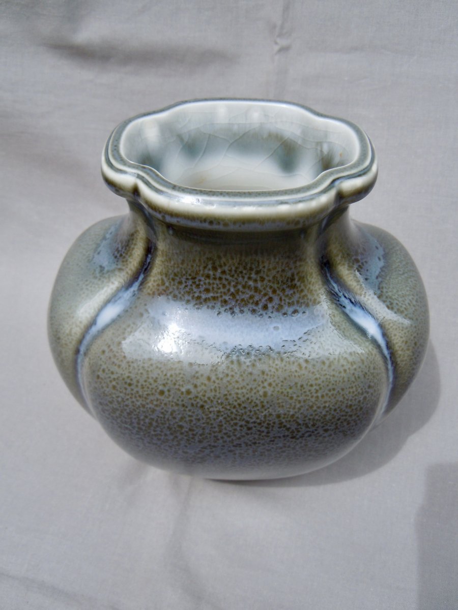 Émile Decœur (1876-1953) & Manufacture Nationale De Sèvres Sinisant Quadrilobé Vase Form D76-photo-8