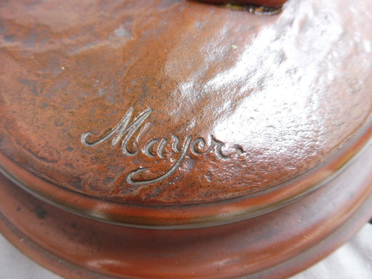 Nicolas Mayer 1852-1929 Bronze Sculpture Aurora Signed Foundry Société Des Bronzes De Paris XIXème -photo-2