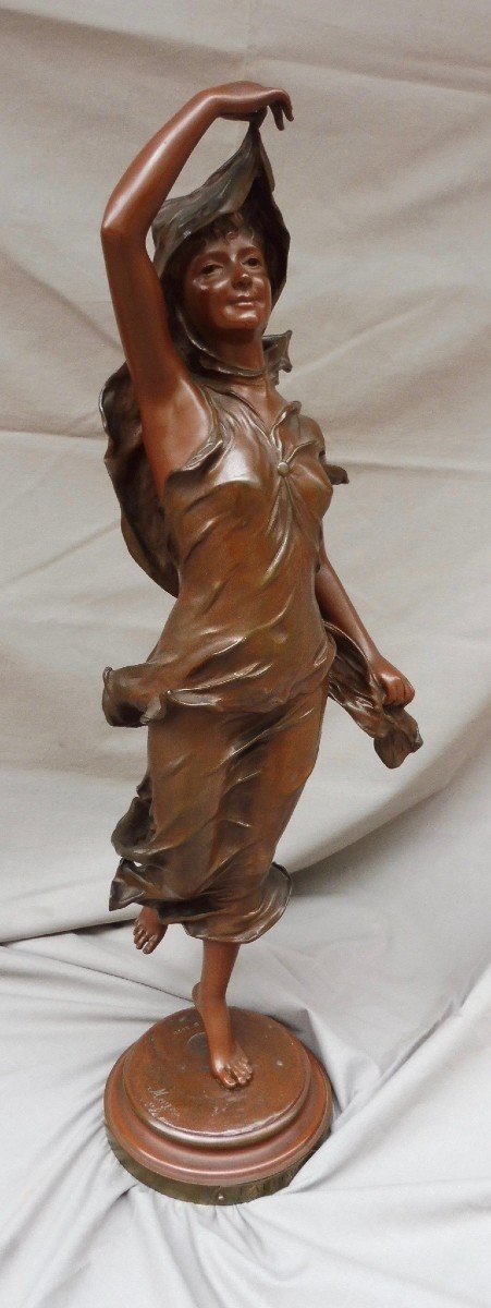 Nicolas Mayer 1852-1929 Bronze Sculpture Aurora Signed Foundry Société Des Bronzes De Paris XIXème -photo-1