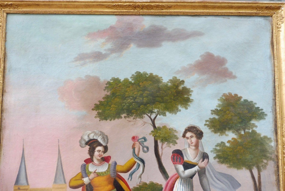 Trumeau de Chemin&eacute;e XIX&egrave;me &eacute;poque Romantique Restauration Charles X Louis-Philippe  177x97cm 19&egrave;me -photo-1