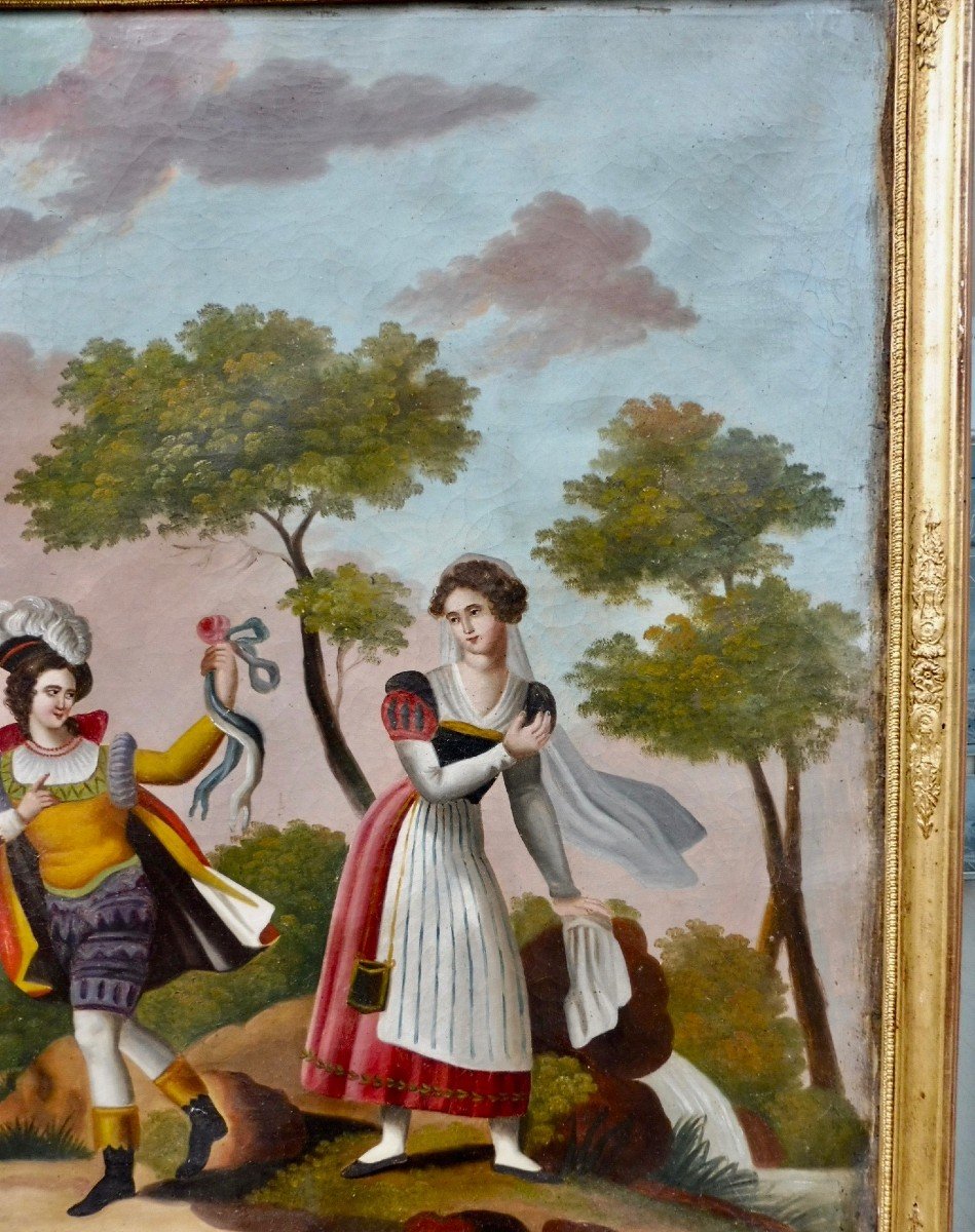 Trumeau de Chemin&eacute;e XIX&egrave;me &eacute;poque Romantique Restauration Charles X Louis-Philippe  177x97cm 19&egrave;me -photo-3