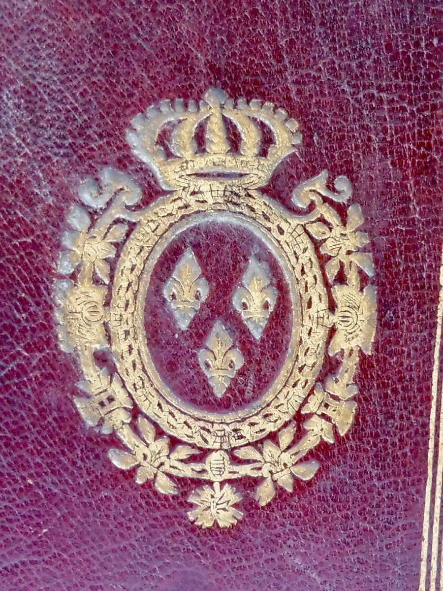 Almanach Royalde Versailles Aux Armes De Louis XVI Year 1789 Blaizot In-12 Maroquin Bordeaux XVIIIème -photo-3