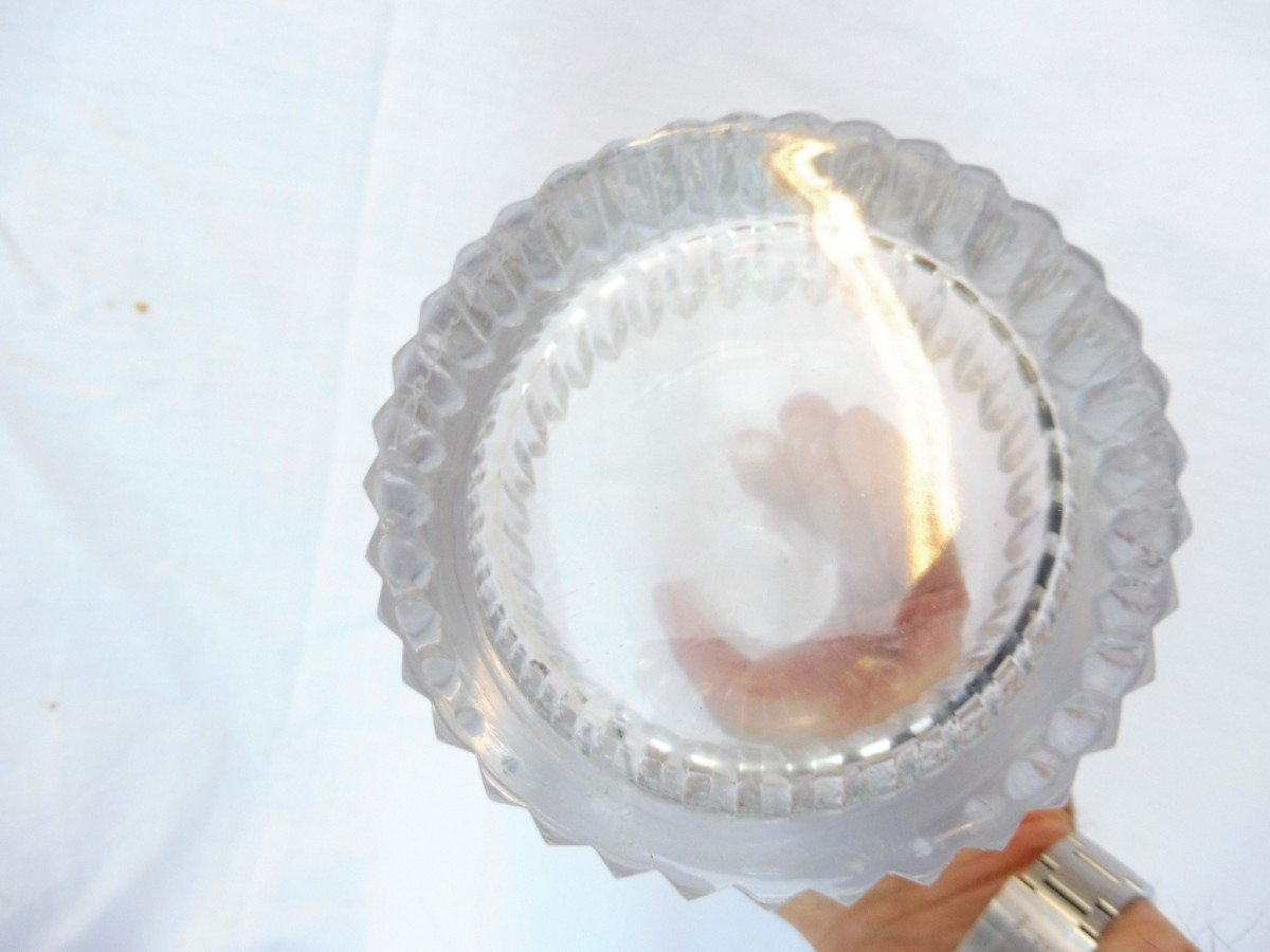 Daum Nancy France Whiskey Or Cognac Carafe In XXth Cut Crystal Signed-photo-2