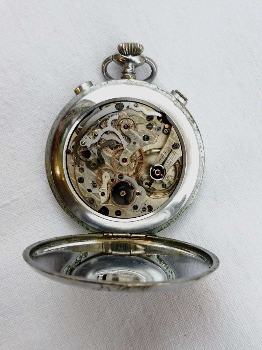 Bovet Suisse Montre de Poche Gousset : Chronographe  Chronomètre fonction Spéciale, dite Mono Rattrapante circa 1930-photo-2