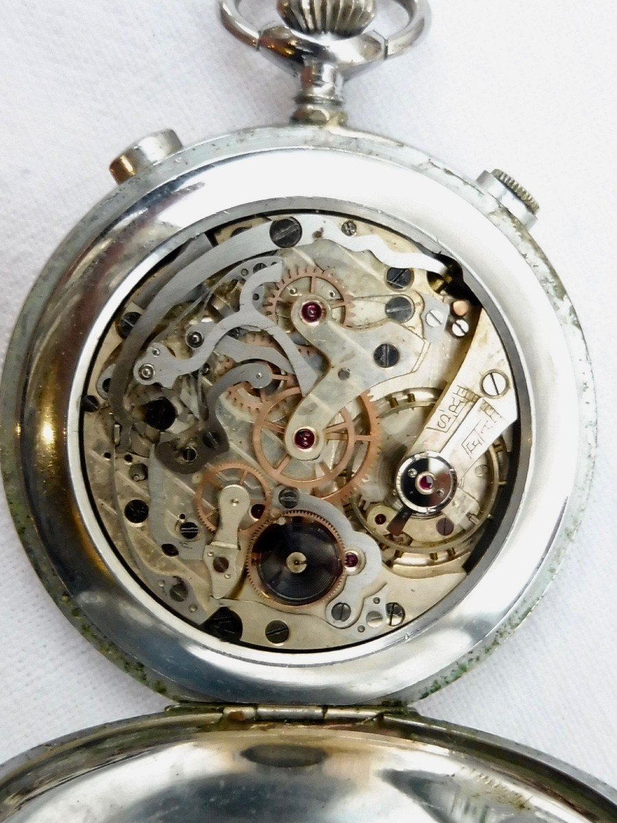 Bovet Suisse Montre de Poche Gousset : Chronographe  Chronomètre fonction Spéciale, dite Mono Rattrapante circa 1930-photo-3