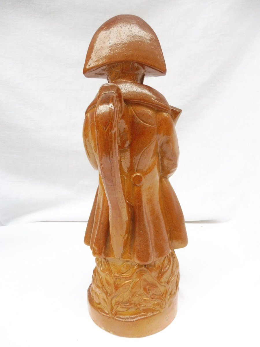 Pitcher Jacquot Anthropomorphic Napoleon Bonaparte In Foot Sandstone From Beauvaisis XIXth 19th 31cm Ceramic-photo-4