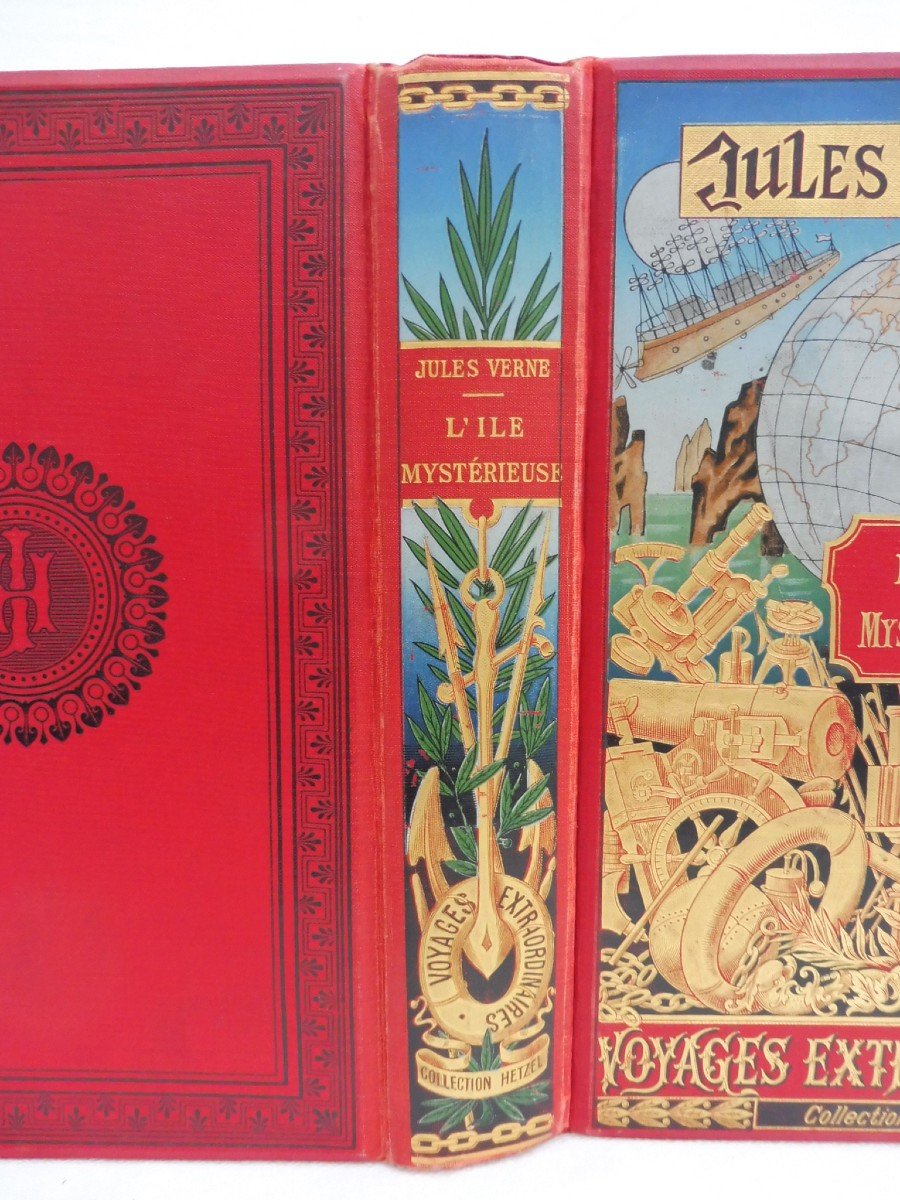 Jules Verne Hetzel The Mysterious Island. [vs. 1903-1914]. Cardboard-photo-3