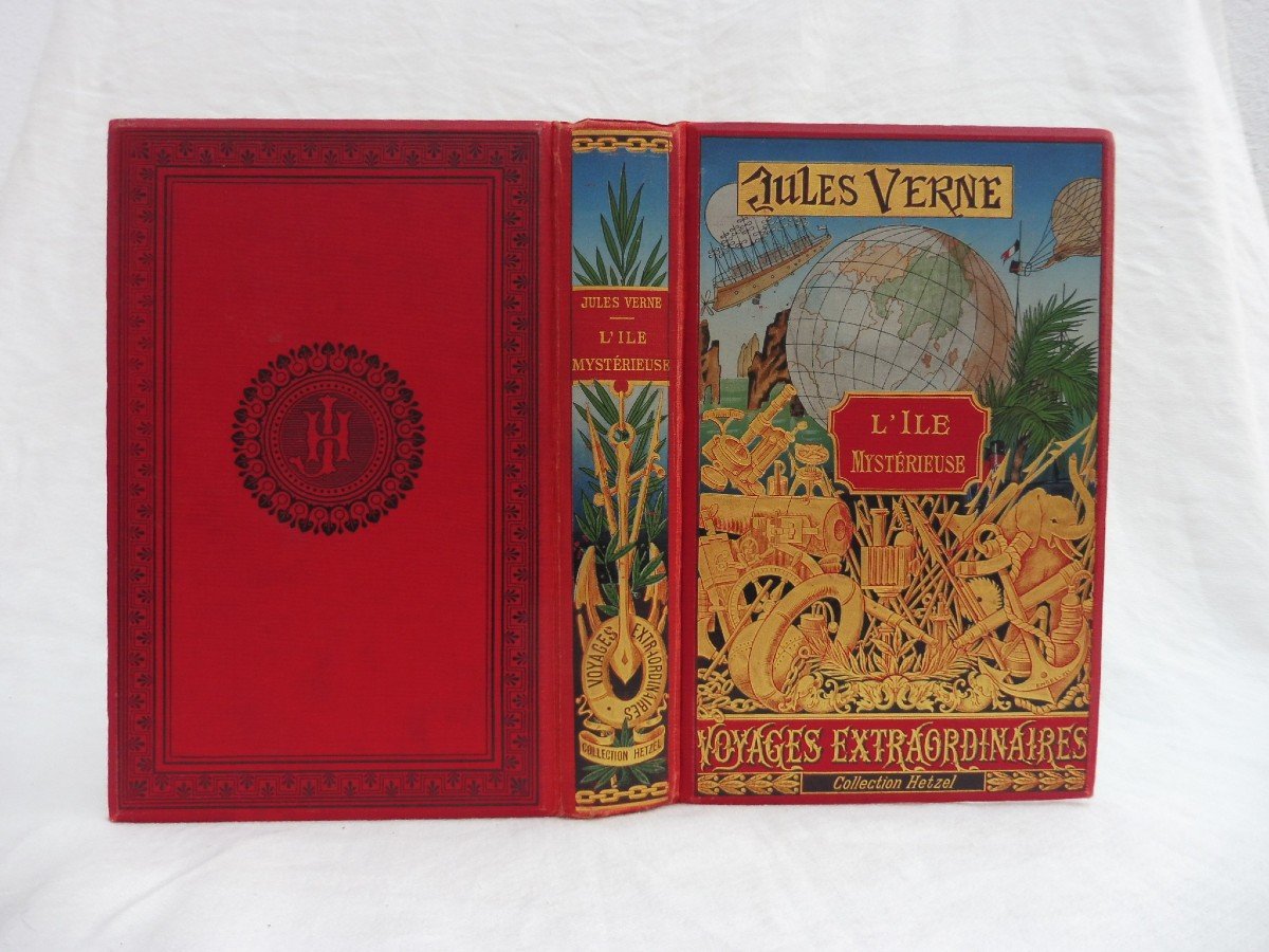 Jules Verne Hetzel The Mysterious Island. [vs. 1903-1914]. Cardboard