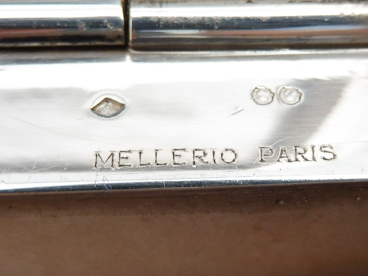 Maison Mellerio Dits Meller Orfèvre rue de la Paix Paris Boîte Coffret écrin à bijoux Améthyste Quartz argent pour le Prix Mellerio Ormesson Golf 2005 Dimensions: 10,9cm X 10,4 cm X 4cm-photo-3