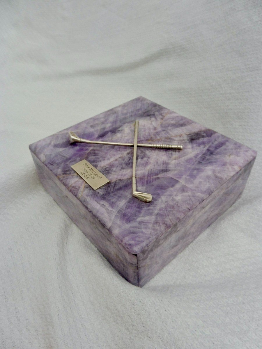 Maison Mellerio Dits Meller Box  Amethyst Quartz Price Mellerio Ormesson Golf 2005-photo-3