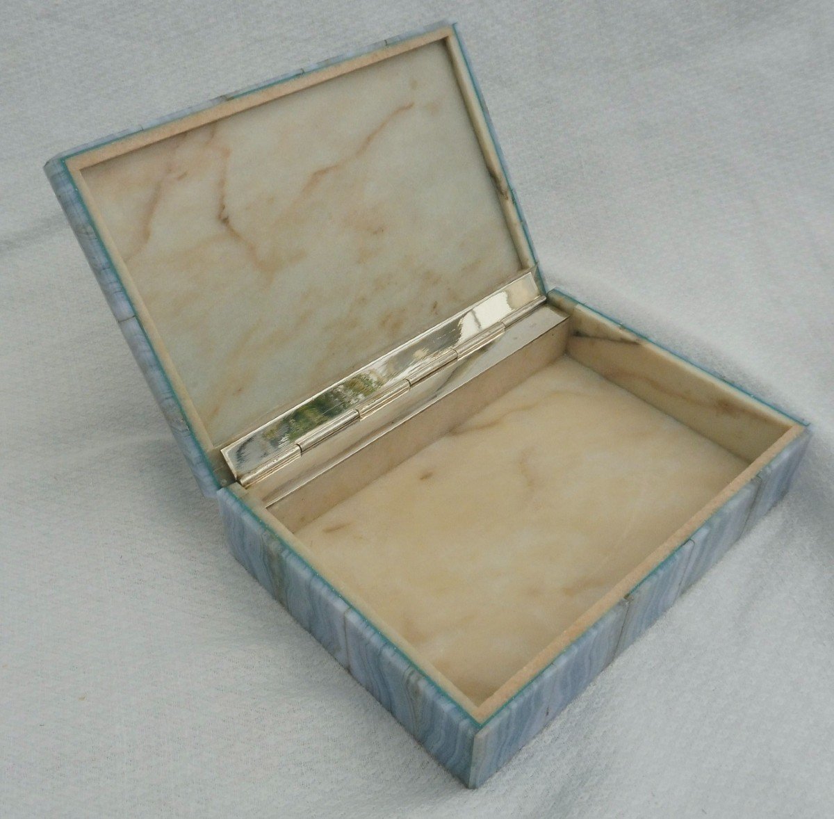 Maison Mellerio Dits Meller Goldsmith Rue De La Paix Paris Box Jewelery Box Agate Silver-photo-5