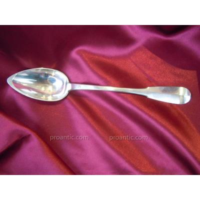 Uniplat Ragout Spoon Sterling Silver 19th Restoration 1819 1838 Old Man Nineteenth Dutrevis