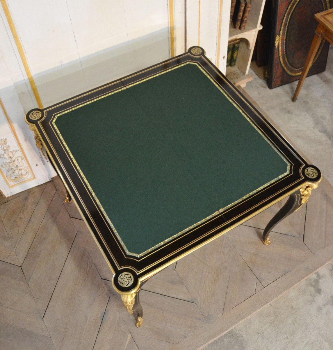 Games Table In Blackened Wood From The Napoleon III Period-photo-7