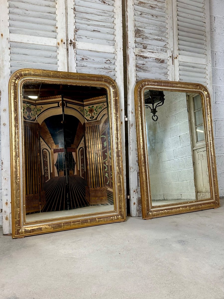 Paire De Miroirs Louis Philippe 19eme Siècle-photo-2