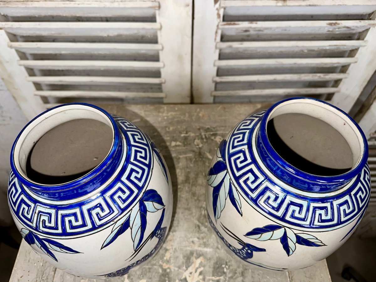 Pair Of Keralouve Art Deco Style Vases-photo-6