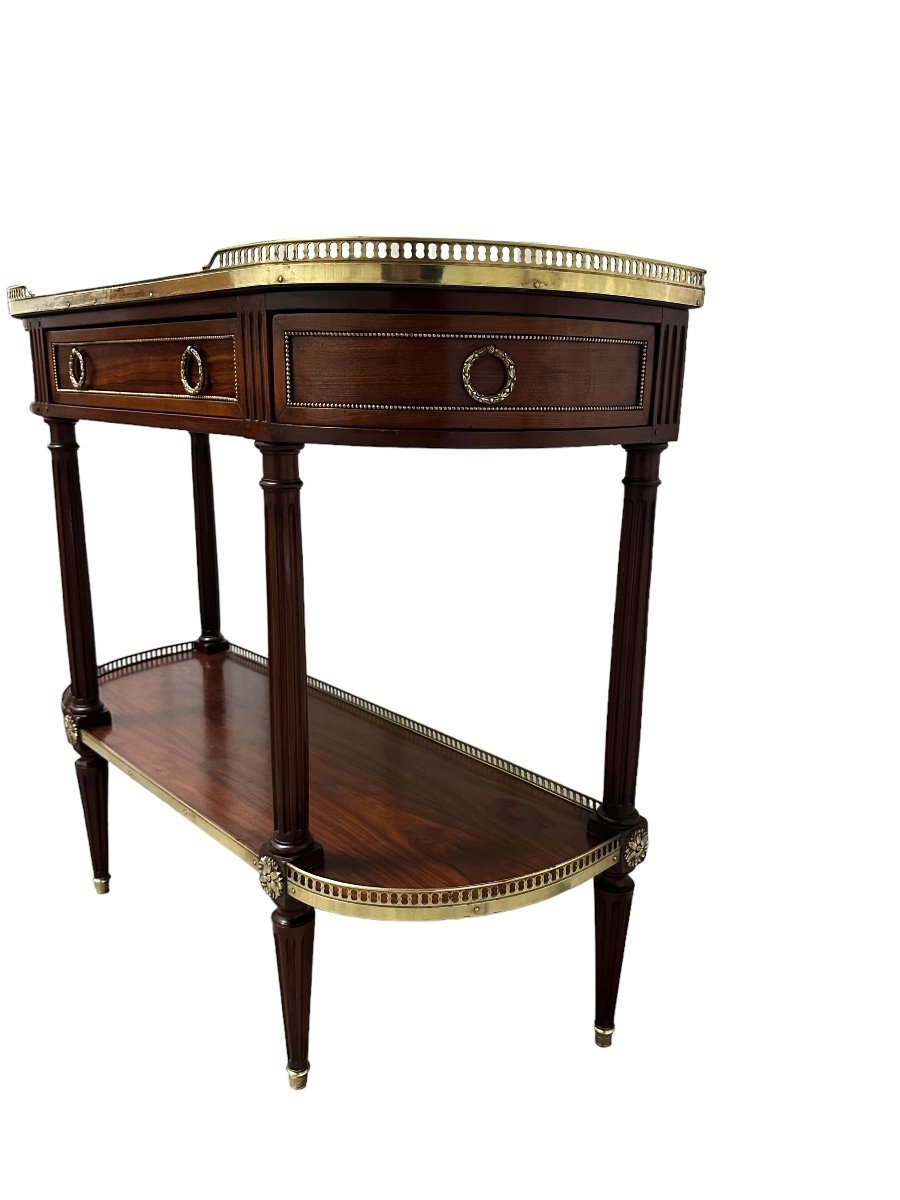 Louis XVI Style Console In Mahogany 20th Century-photo-1