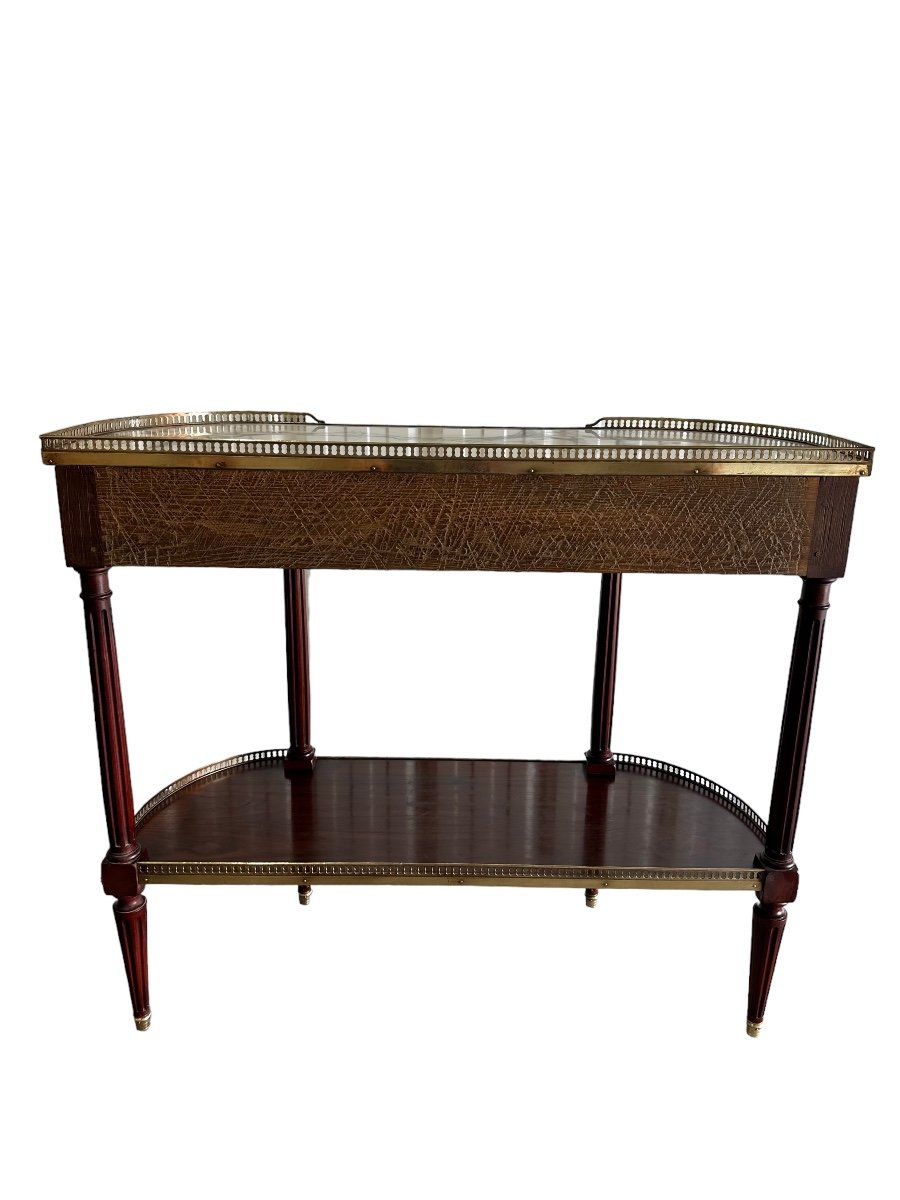 Louis XVI Style Console In Mahogany 20th Century-photo-7