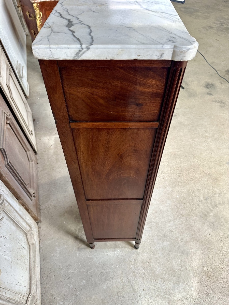 Louis XVI Style Mahogany Chest Of Drawers, 19th Century-photo-2
