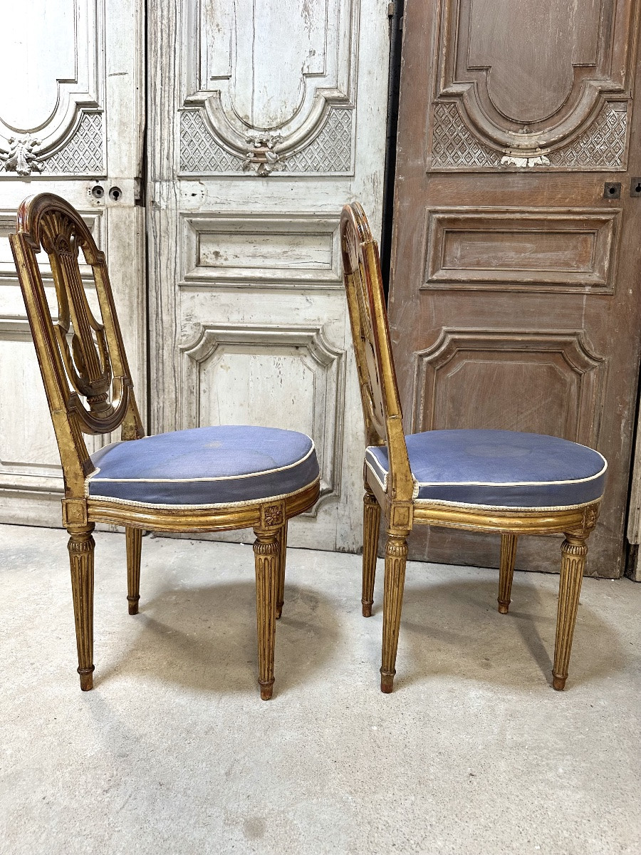 Pair Of Louis XVI Style Chairs-photo-4