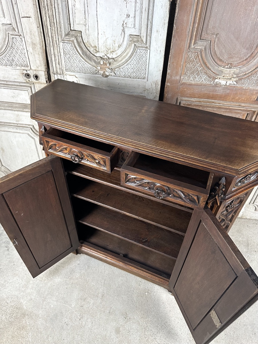 Neo-gothic Style Sideboard From The 1900s-photo-6