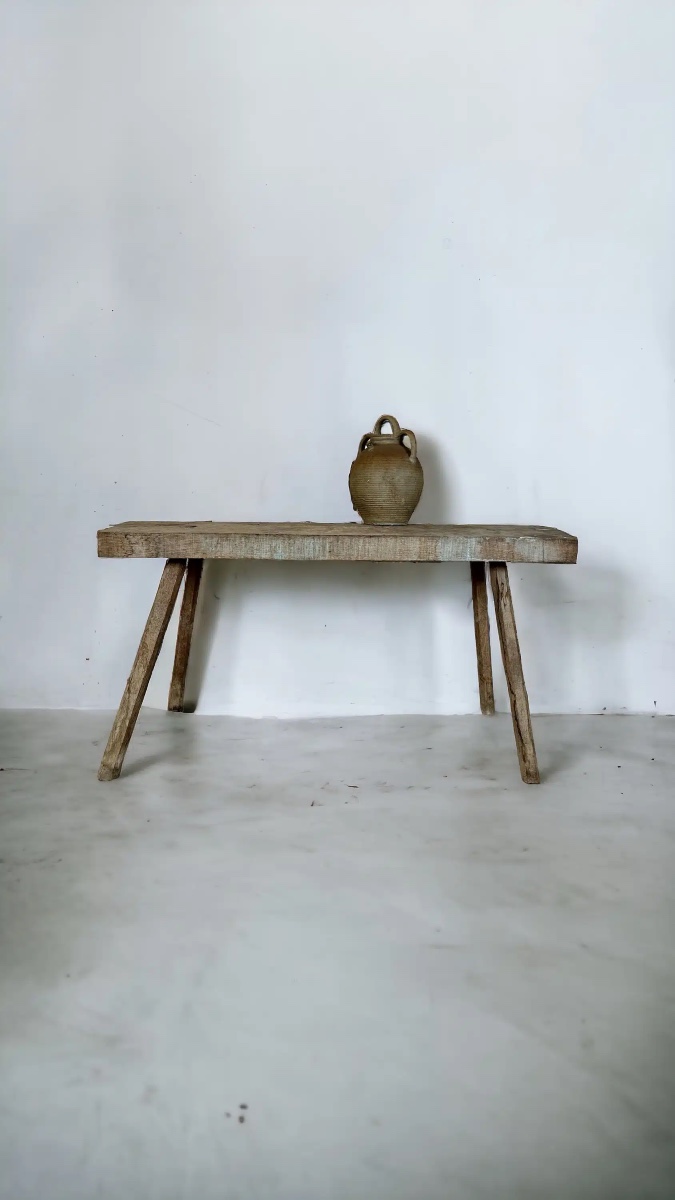 Solid Oak Console From The 1900s