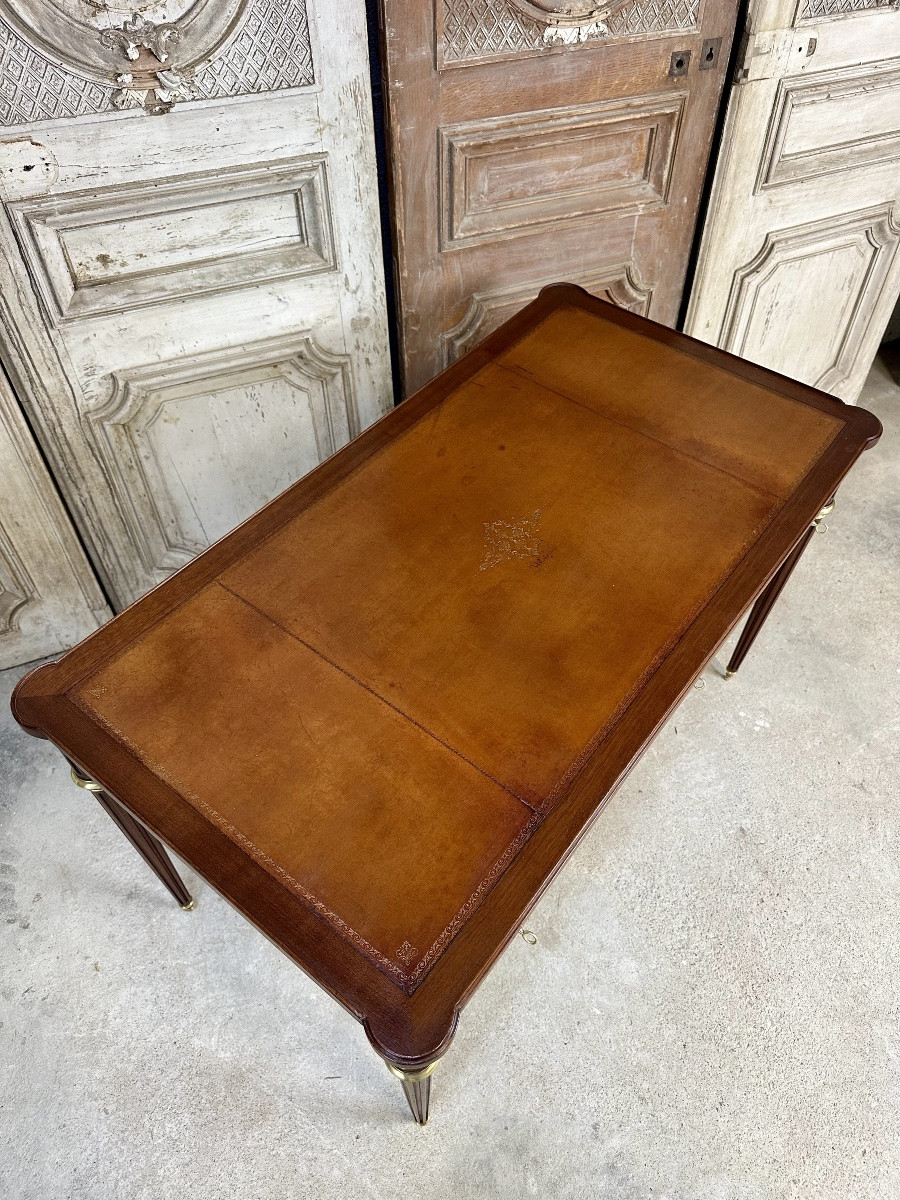 Louis XVI Style Mahogany Bureau Plat-photo-2