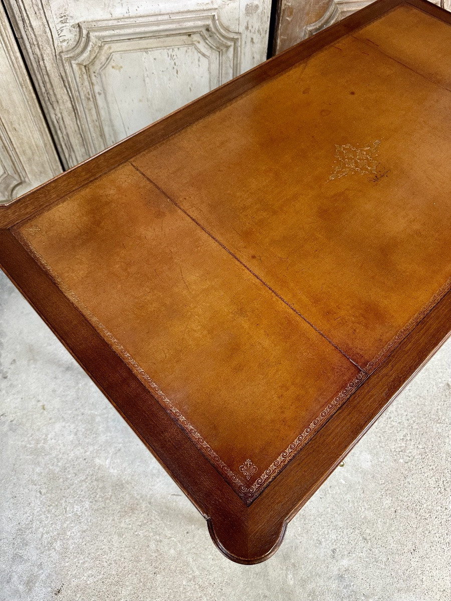 Louis XVI Style Mahogany Bureau Plat-photo-3