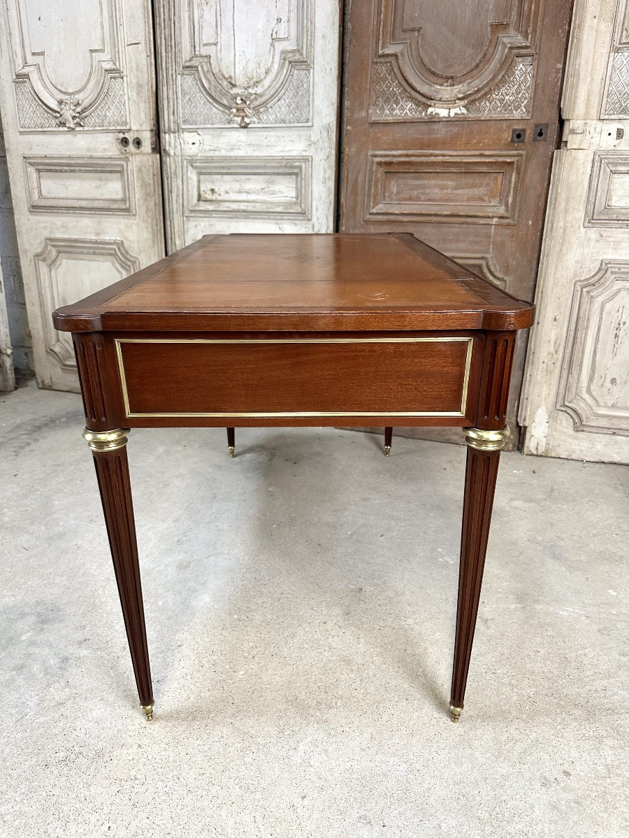 Louis XVI Style Mahogany Bureau Plat-photo-6