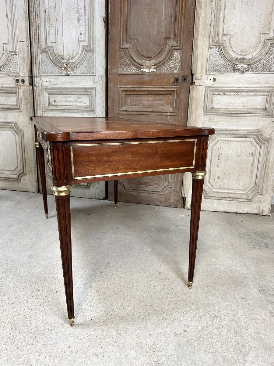 Louis XVI Style Mahogany Bureau Plat-photo-8