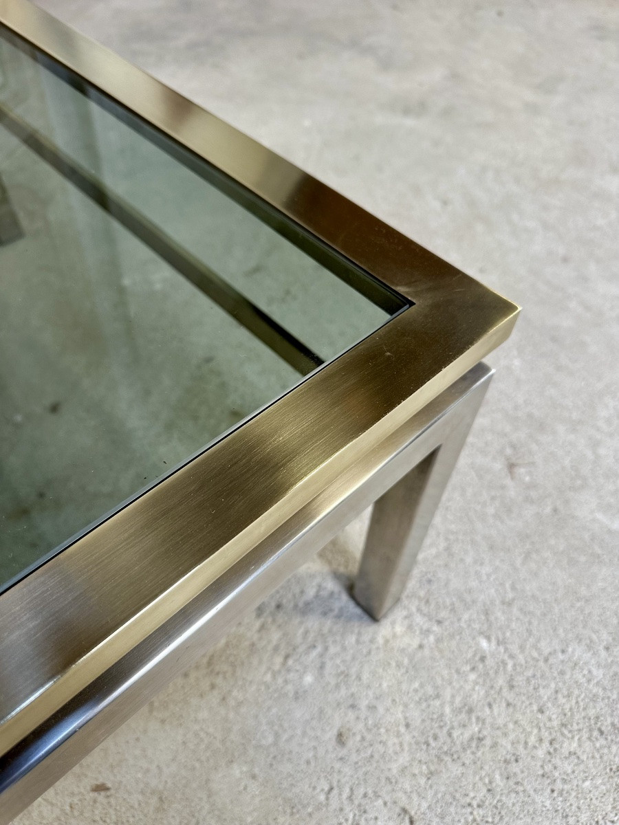 Small Square Coffee Table By Guy Lefèvre For Maison Jansen Circa 1970-photo-1