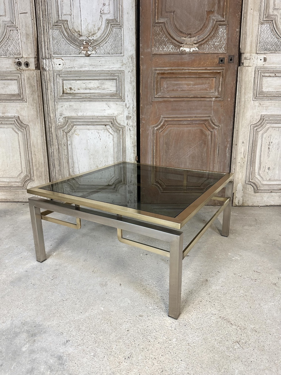 Small Square Coffee Table By Guy Lefèvre For Maison Jansen Circa 1970